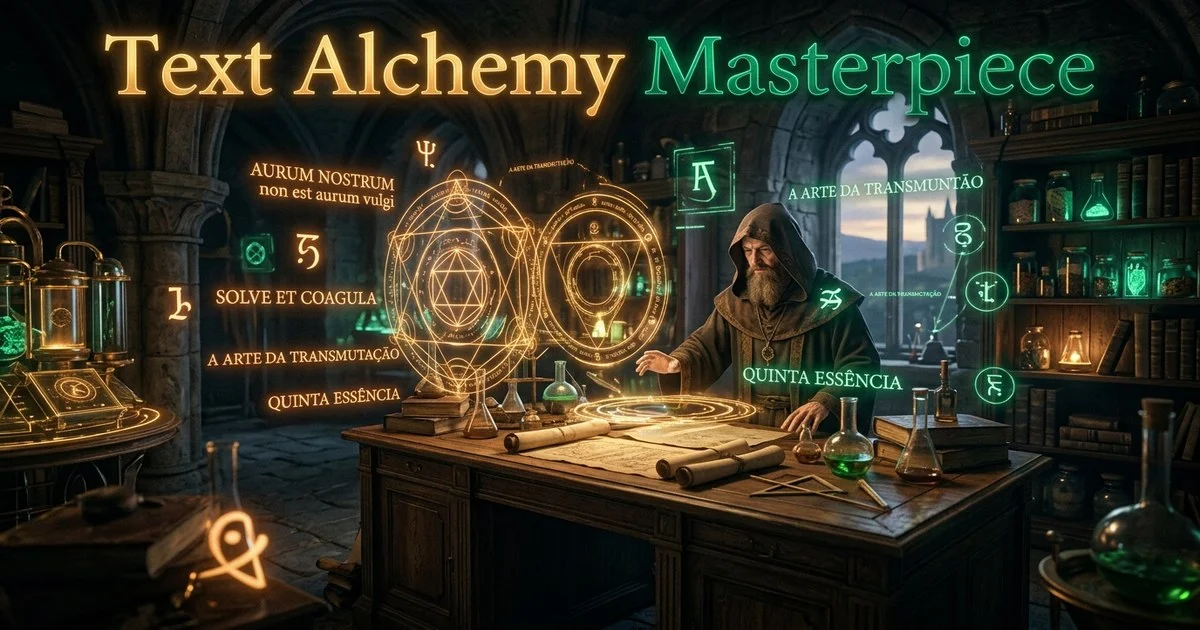 Text Alchemy: Alquimia Textual & Engenharia Verbal Hermética PWA
