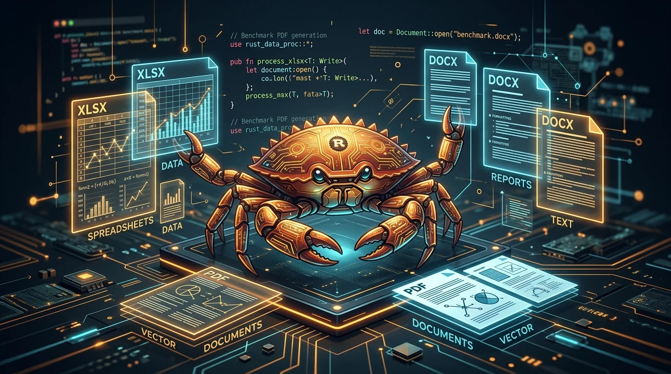 Benchmark: Office em Rust (XLSX, DOCX, PDF)