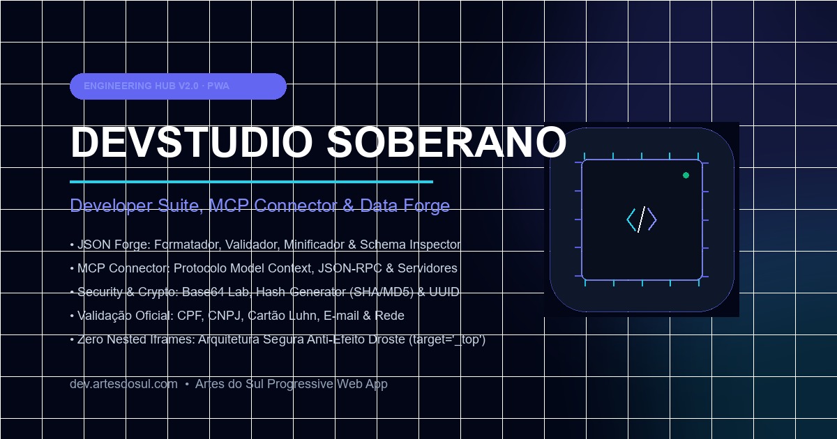 DevStudio Soberano • Engineering Hub & Developer Suite PWA