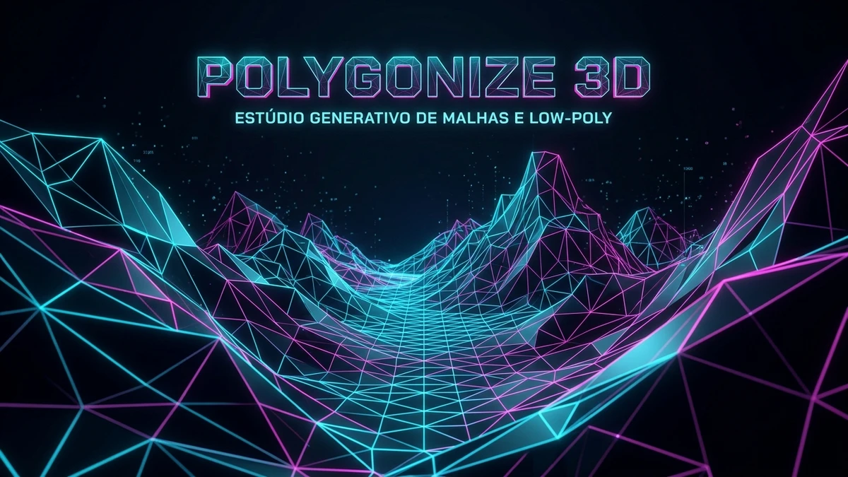 Polygonize 3D • Estúdio Generativo de Malhas & Low-Poly
