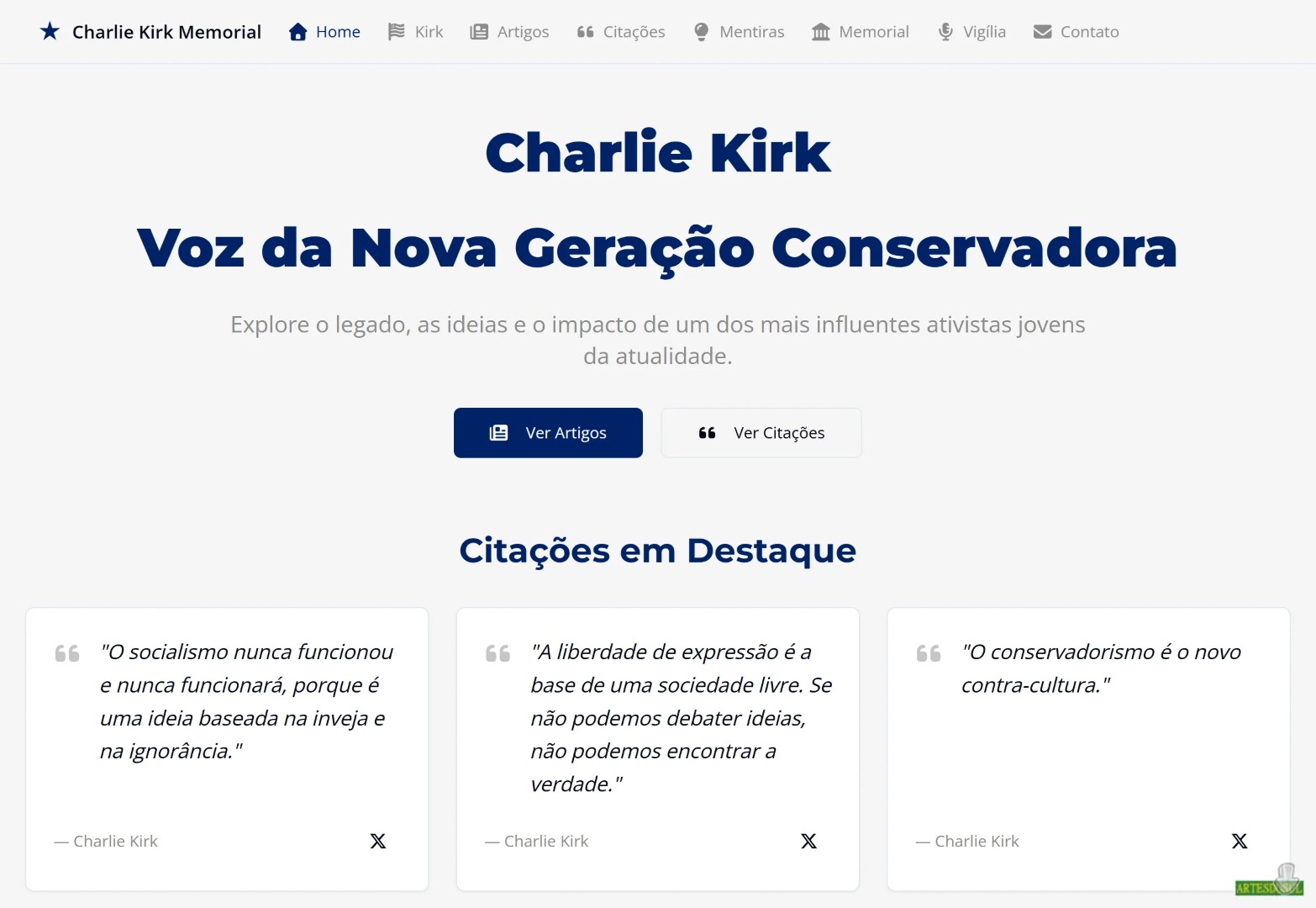 Homenagem a Charlie Kirk (1993-2025) - Legado e Inspiração