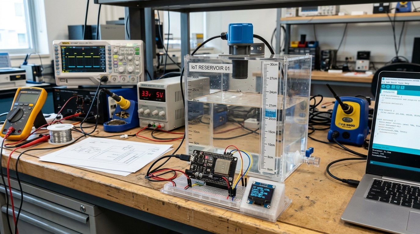 Bancada de Testes Monitor de Cisterna IoT