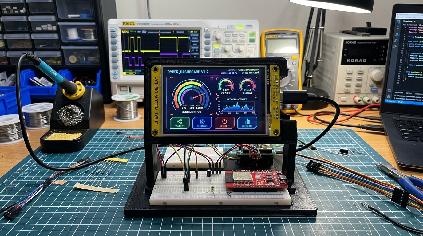 ESP32 CYD na Bancada de Hardware